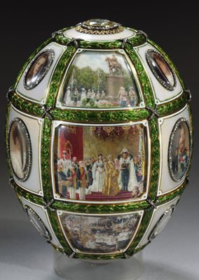 Скъпоценно яйце на Фаберже, което цар Николай Втори подарява на съпругата си Александра Фьодоровна за Великден през 1911 г.