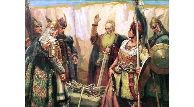 Хан Кубрат се опитва да обедини племената между Азовско море, Волга и Черно море.