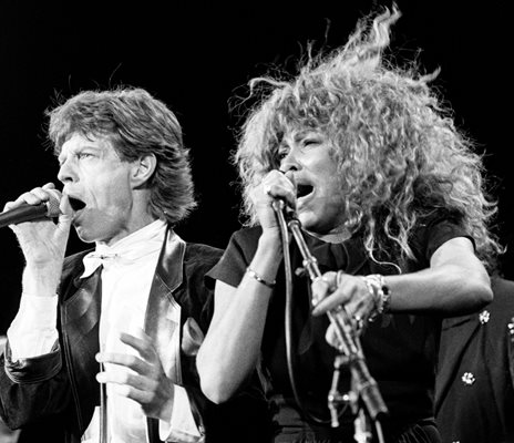 Мик Джагър и Тина Търнър пеят заедно в Ню Йорк през 1989 г.