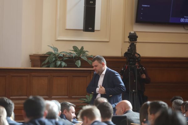 Депутатът от ДПС Делян Пеевски в пленарна зала по време на дебатите за избор на нов управител на БНБ.