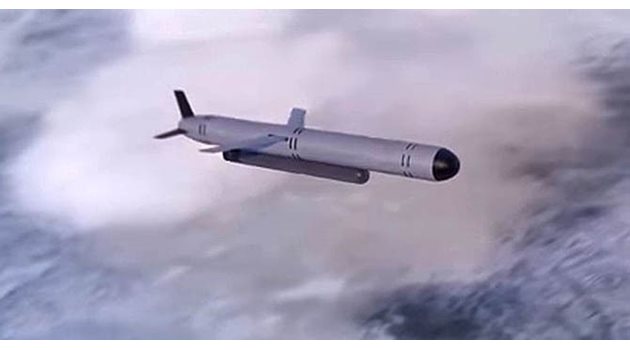 Руската ракета “Буревестник”, която се предполага, че са тествали на полигона в Двинския залив.