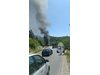 Кола горя на пътя за Кюстендил (Снимки+Видео)