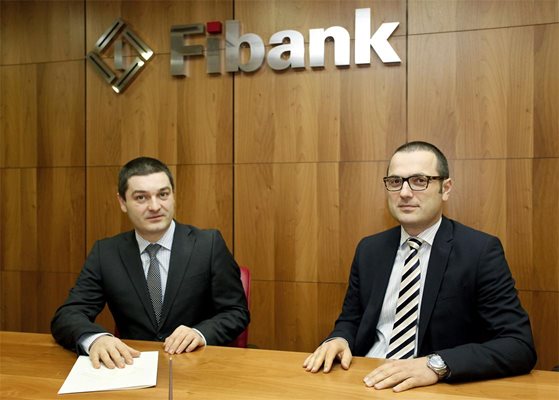 Васил Христов и Светослав Молдовански, изпълнителни директори на Първа инвестиционна банка (Fibank)