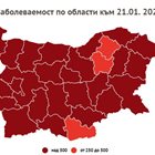 България в червено: 53 900 нови болни за седмица, но с 99 по-малко в болница и минус 49 тежки (Обзор)