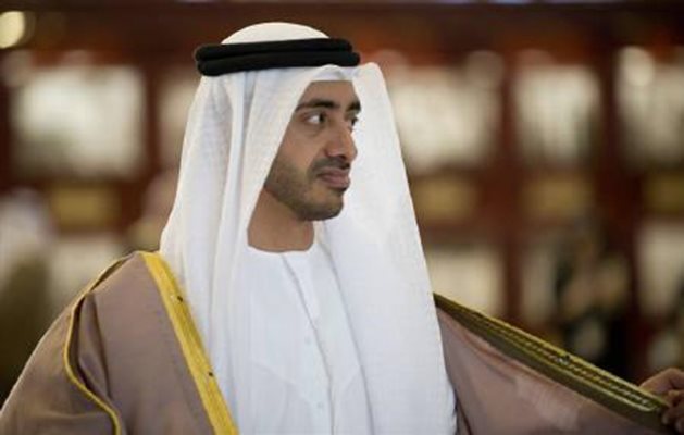 Външният министър на Обединените арабски емирства шейх Абдула бин Зайед Ал Наян Снимка:Ройтерс