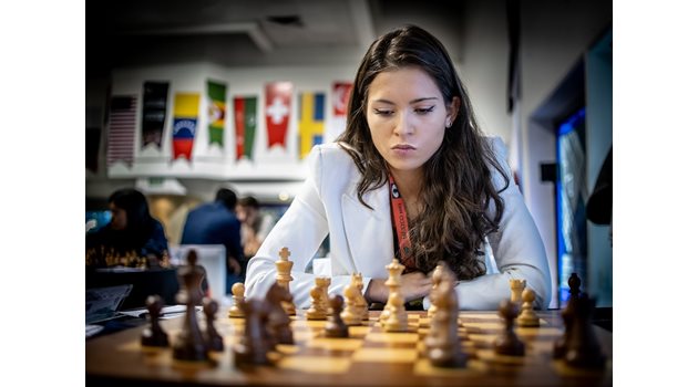 Белослава Кръстева по време на световното първенство до 20 г., на което българската шахматистка спечели бронзов медал.