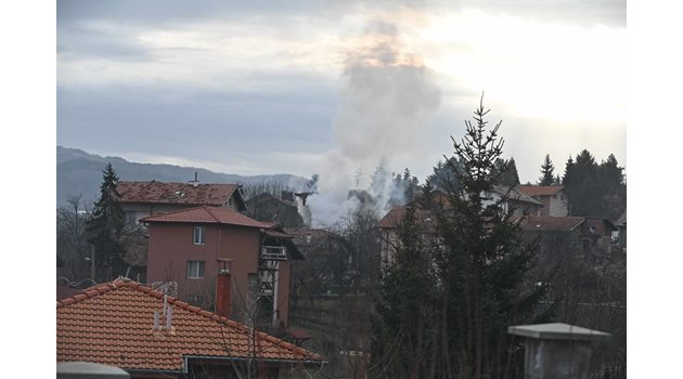 Къщата, която беше съборена от взрив в Банкя СНИМКА: Георги Палейков