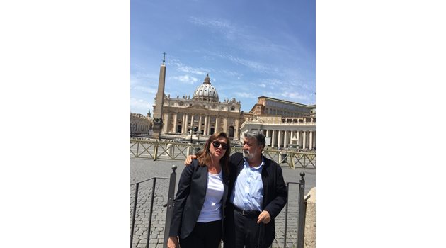 С жена си Снежана в Рим