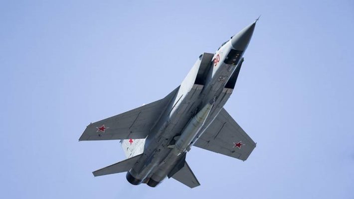 Самолет МиГ-31К, въоръжен с ракета “Кинжал”.
Снимката е илюстративна.