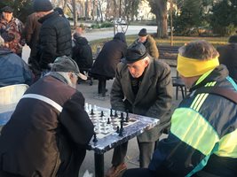 Всеки ден зоната за игра на шах и табла в Цар Симеоновата градина е пълна с пенсионери. Снимки: 24 часа