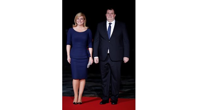 Хърватската президентка Колинда Грабар-Китарович със съпруга си Яков