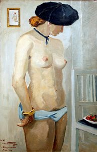 Никола Танев рисува съпругата си Миша почти гола...