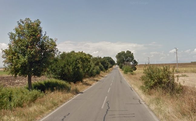 Пътят Ямбол - Тамарино СНИМКА: Google Street View