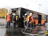 Изгасиха горящия на Орлов мост автобус (Снимки)