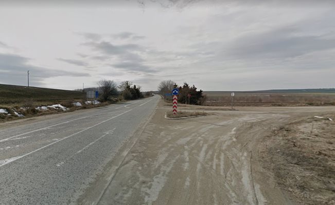Пътят Плевен - Бяла в района на инцидента СНИМКА: Google Street View