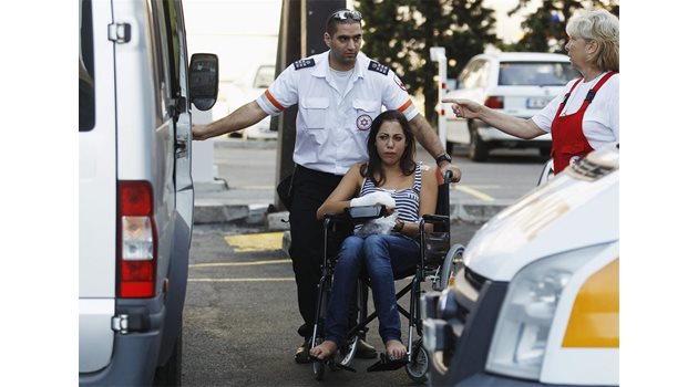МЕРКИ: Ранените израелци бяха транспортирани веднага обратно в родината си.