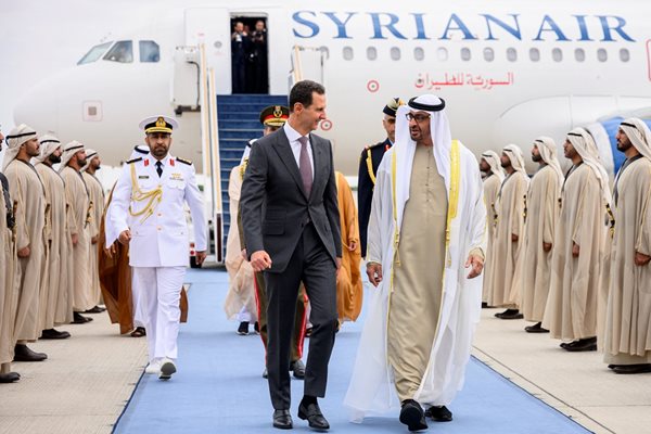 Башар ал Асад пристигна на официално посещение в Обединените арабски емирства. СНИМКА: РОЙТЕРС