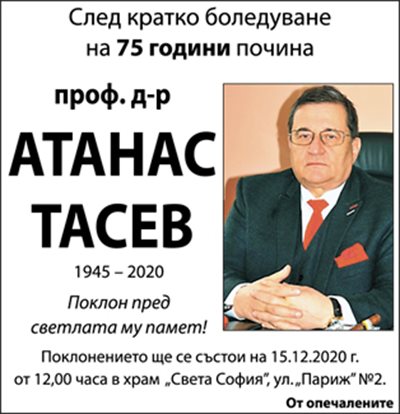 проф.д-р Атанас Тасев