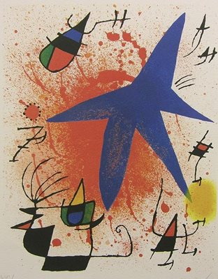 Цветна литография на Хуан Миро