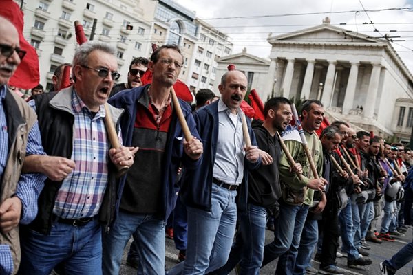 Национална стачка започна в Гърция от петък.  СНИМКА: РОЙТЕРС