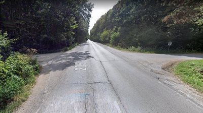 Пътят Разград - Исперих край разклона за село Черковна СНИМКА: Google Street View