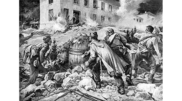 ЛЕГЕНДА: Картина, изобразяваща епохалната битка между партизани и войници на Вермахта в Жабокрек.
