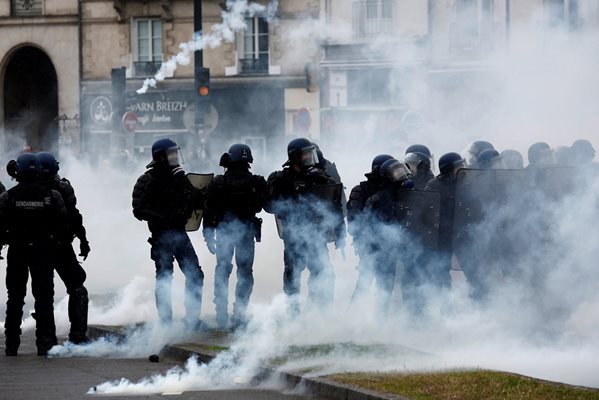 Стачка срещу пенсионната реформа във Франция СНИМКА: Ройтерс