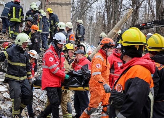 Rescuers are still searching for people in the area.  PHOTO: Reuters