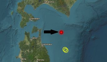 Земетресение с магнитуд 6 разлюля Япония