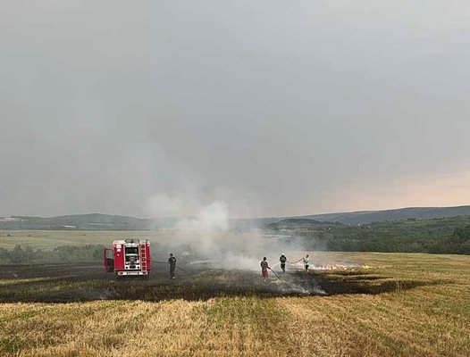 Мълния подпали сухи треви в района на Килифарево