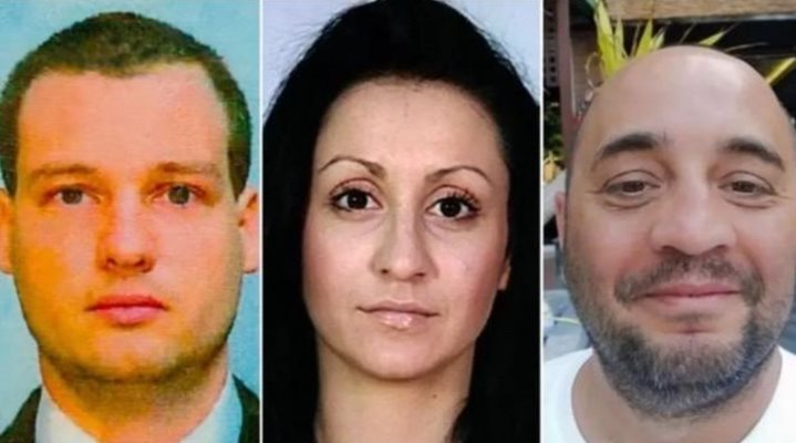 Орлин Русев на 45 г., Катрин Иванова на 31 г. и Бисер Джамбазов на 41 г. са тримата българи, предполагаеми руски шпиони във Великобритания. СНИМКА: twitter/@nexta_tv