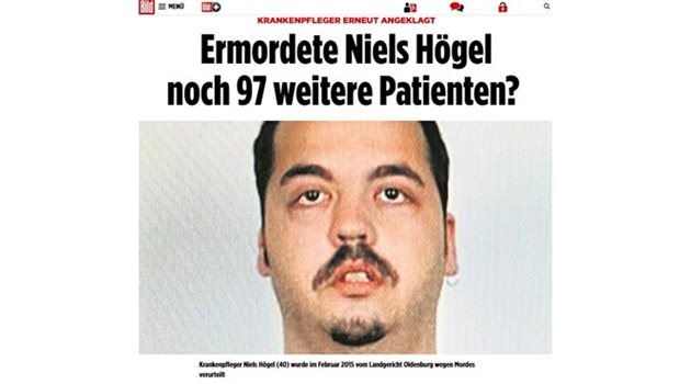 Нилс Хьогел бе обвинен за 35 убийства в северозападния германски град Олденбург и за още 62 в близкия Делменхорст Факсимиле: bild.de