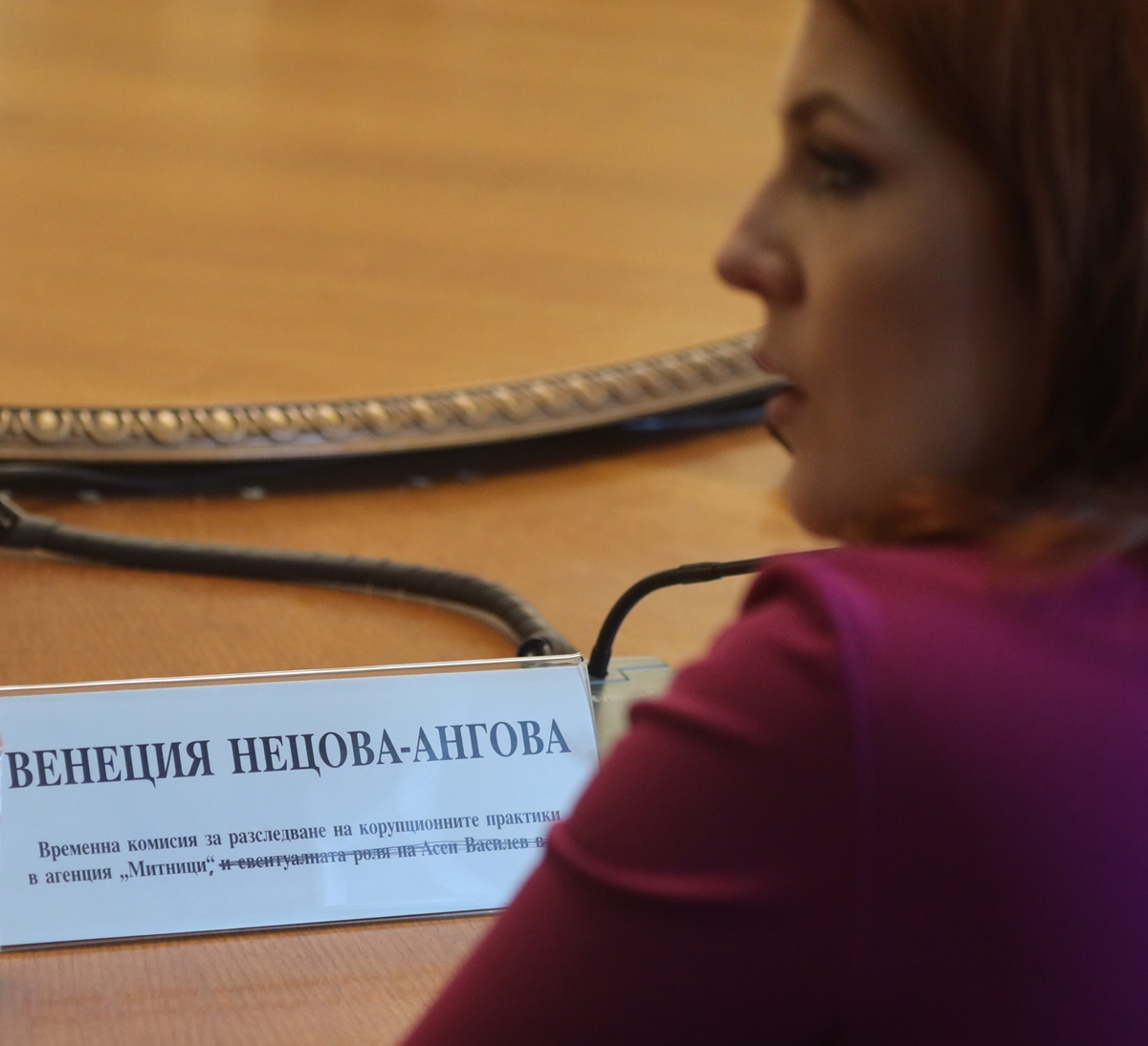Депутатката Венеция Ангова редактира комисията за скандала в митниците