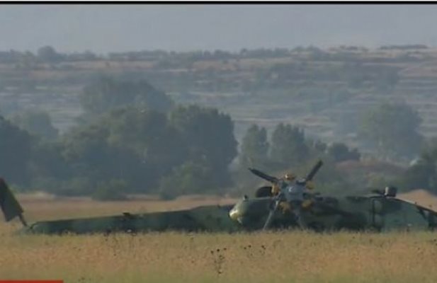 Разбитият вертолет Ми-17