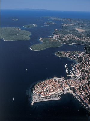 Част от островите на Хърватия, видени от птичи поглед