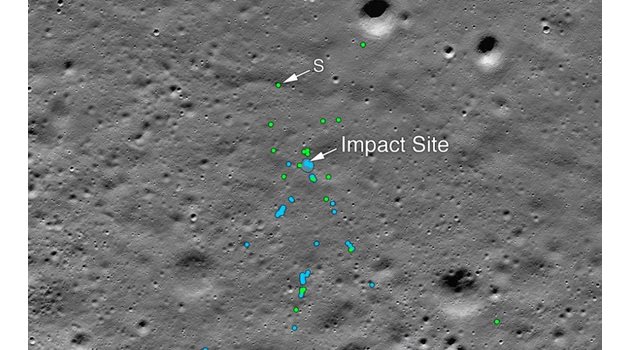 Лунният орбитър на НАСА идентифицира с точност къде са паднали останките от всъдехода и как лунната почва е наранена от него. 