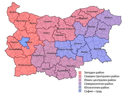 При варианта за 6 района София се отделя в самостоятелен.