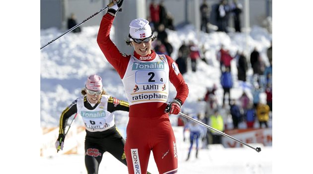 ЛИДЕР: Марит Бьорген спечели най-много медали на олимпиадата.
