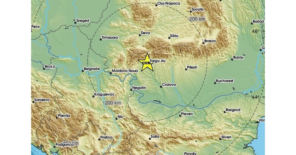 4.3 Magnitude Earthquake Strikes in Romania near Bulgarian Border with no Reported Damage