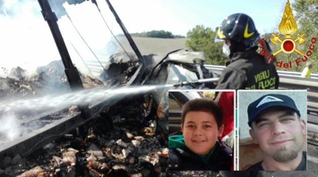 Загиналите баща и син СНИМКА: Италианската полиция