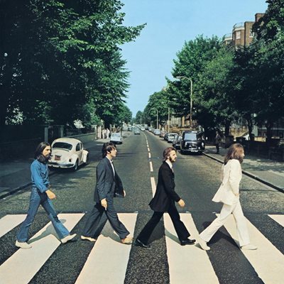 Това е обложката на албума The Abbey Road, която според някои напомня на погребално шествие.