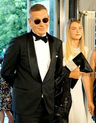 Вергов с дъщеря си Алена на наградите "Аскеер" през 2018 г.