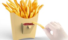 Кутия за картофки с отделение за кетчуп