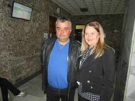 Тодор Тодоров с адвоката си Жанета Димова