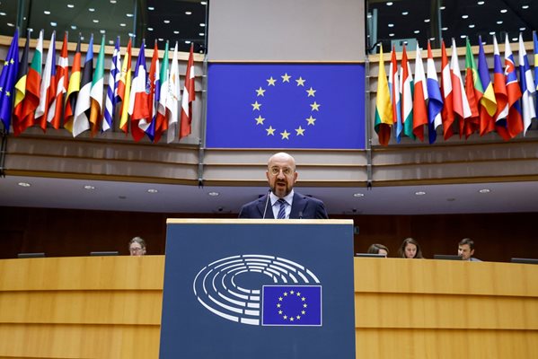Председателят на Съвета на ЕС Шарл Мишел
СНИМКИ: РОЙТЕРС
