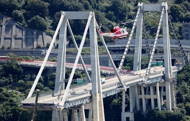 Мостът Моранди в Генуа СНИМКА: Ройтерс