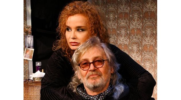 Аня Пенчева и Стефан Данаилов в "Актрисата" - последната пиеса, в която актьорът участва.