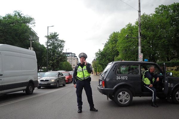Центърът на София е затворен от полицията заради официалното посещение в България СНИМКА: Владимир Стоянов
