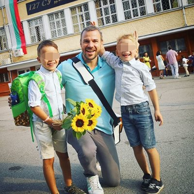 Ивайло Захариев с двама синове