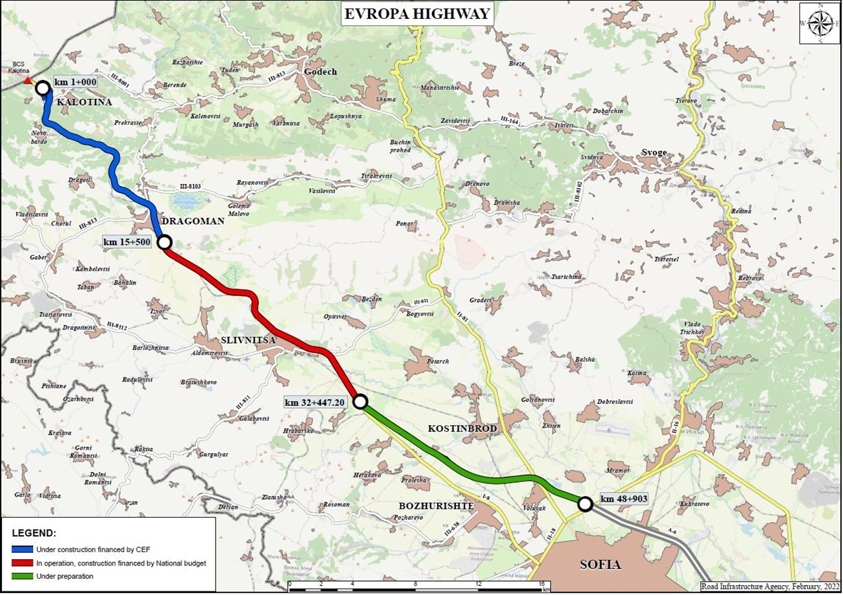Одобрени са 183 млн. евро от ЕС за новата магистрала „Европа“ към Сърбия